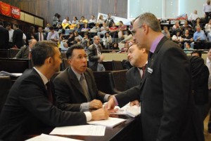 Com o colega deputado Jorge Pozzobom (PSDB) pela defesa do PLC 155
